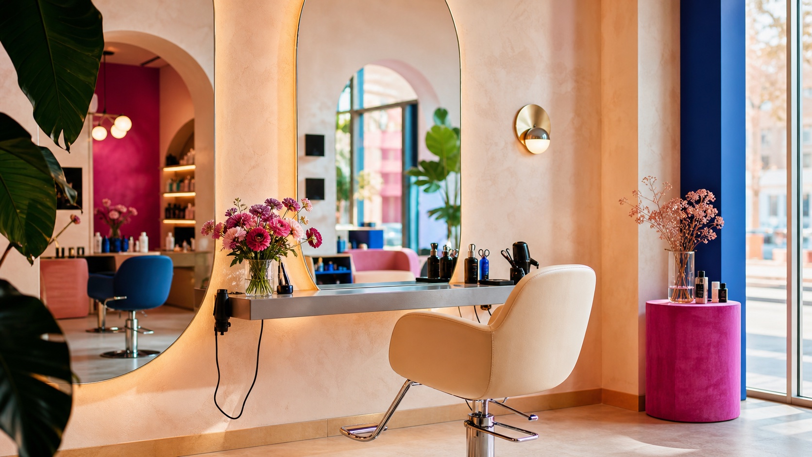 Barvit sodoben frizerski salon